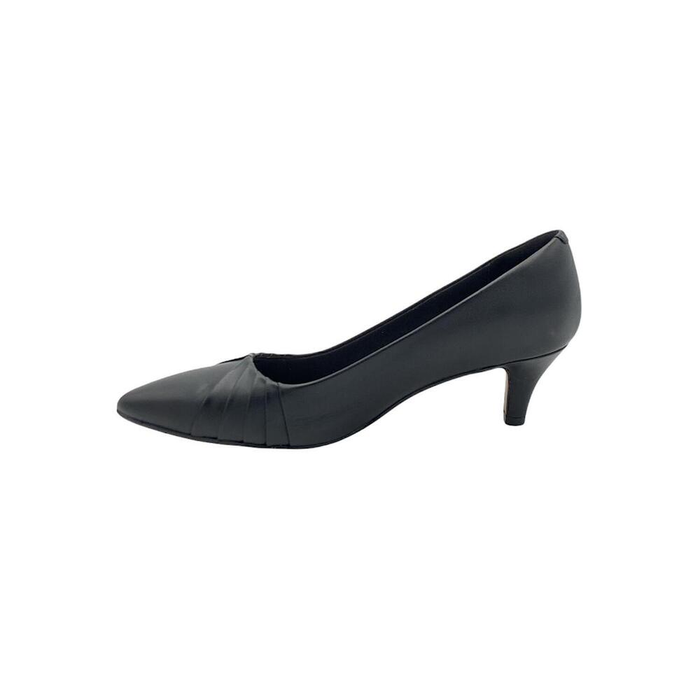 Clarks Collection Pointy Toe Pumps Linvale Crown Black - Wide - Picture 4 of 5